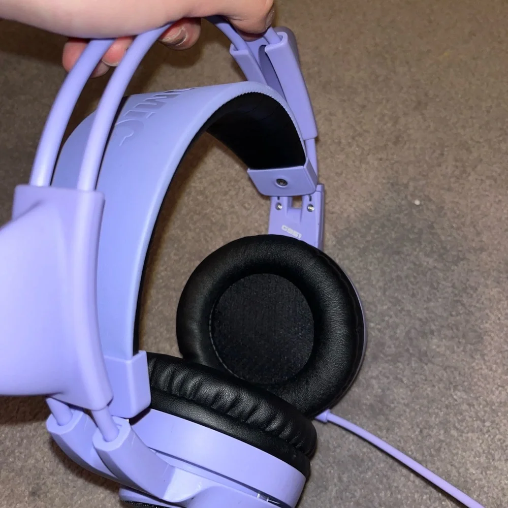 SOMIC purple cat ear headphones